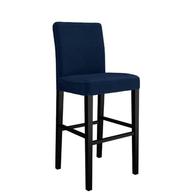 Veneti Barová stolička SAYDA - čierna / modrá